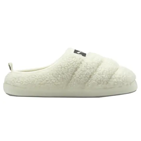 PUMA Mens Sherpa Logo Scuff Casual Slippers Casual - Off White