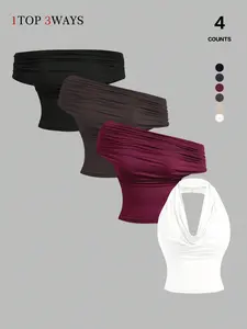 Women's Three-Way Convertible Vest Top, Slim Fit Design, Ideal for Daily Wear & Stylish, Perfect for Trendy Looks