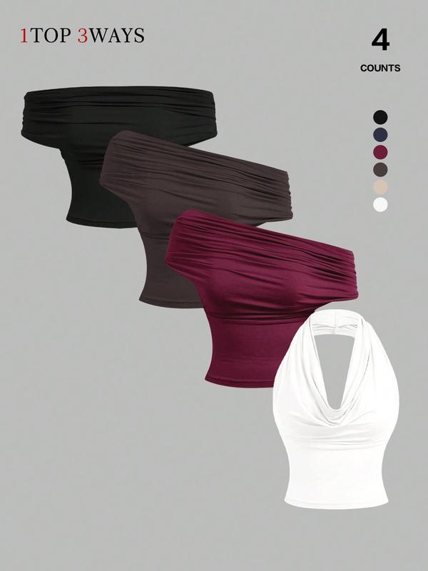 Women's Three-Way Convertible Vest Top, Slim Fit Design, Ideal for Daily Wear & Stylish, Perfect for Trendy Looks Women's Three-Way Convertible Vest Top, Slim Fit Design, Ideal for Daily Wear & Stylish, Perfect for Trendy Looks