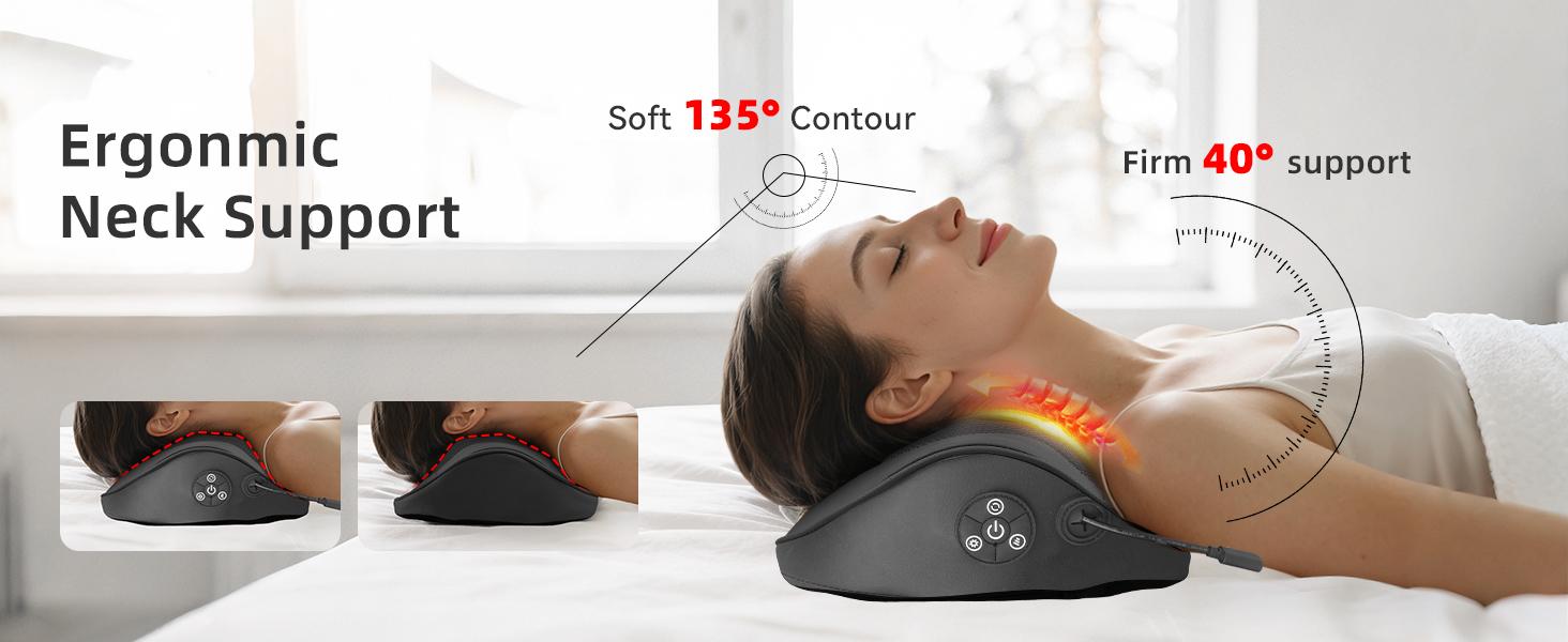 Electric Massager Pillow, Ultra-Quiet Corded Neck and Shoulder Massager with Heat, Portable 3D Kneading for Shoulder, Leg & Calf Muscle Pain Relief, Relaxing Gift for Men & Women ,stress  relief  products