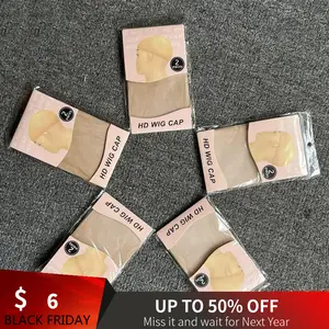 Skinlike HD Wig Cap, Invisible and Sheer Breathable Ultra-thin Stretchy Stocking Caps for Lace Front Wigs burgandy  wig