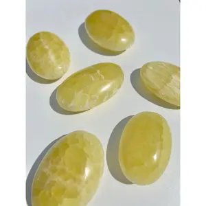 Lemon Calcite Palm Stone