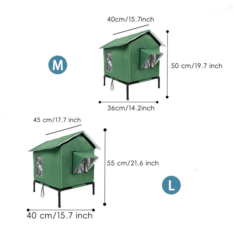 Cat House for Outdoor - Weatherproof Feral Cat Shelters for Winter, Waterproof Pet House for Keeping Outdoor Cats Warm