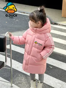 Teen Winter Hooded Jacket, Mid-Length Stand Collar Cotton Coat with Zipper Pocket, Outdoor Fun Gear for Boys & Girls