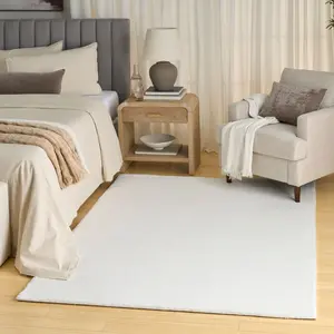 Nourison Soft Plush Rabbit Fur Solid Contemporary Indoor Rug