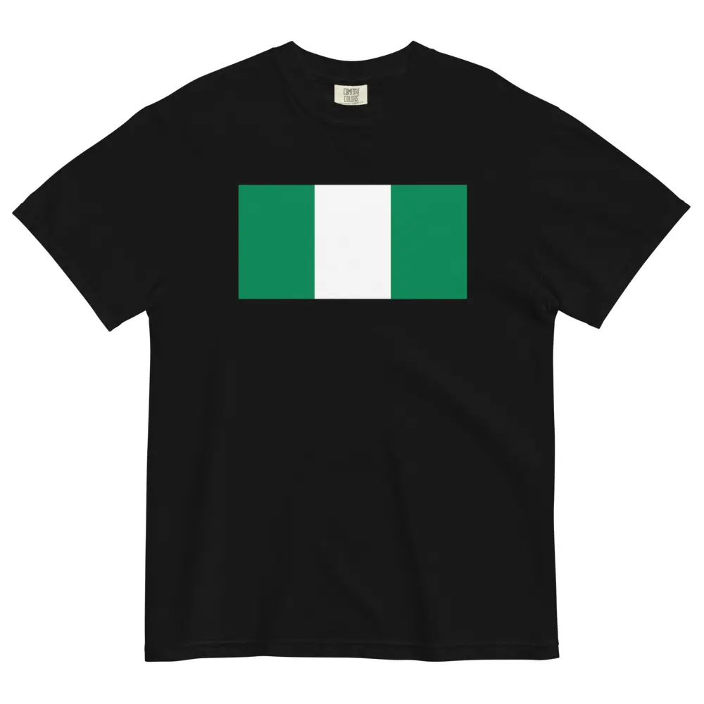 Nigeria Flag T-Shirt | Unisex Premium Heavyweight Tee | National Emblem & Patriotic Apparel