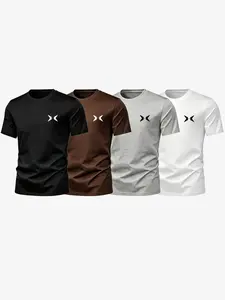 Summer Men's Sporty Short Sleeve T-Shirt, Breathable Quick-Dry, Casual Loose Fit, Gym Training Running, Multicolor Everyday Wear