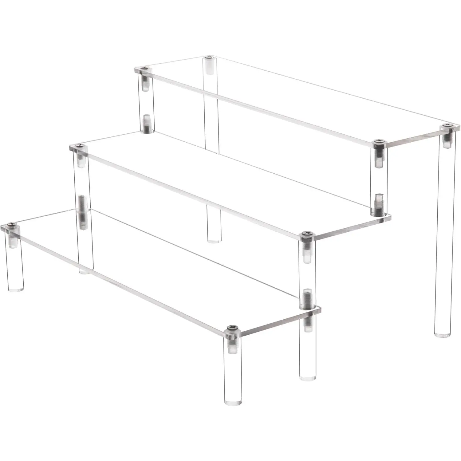 3 Steps Clear  Display Riser Cupcake Stand Display for Decoration and Organizer