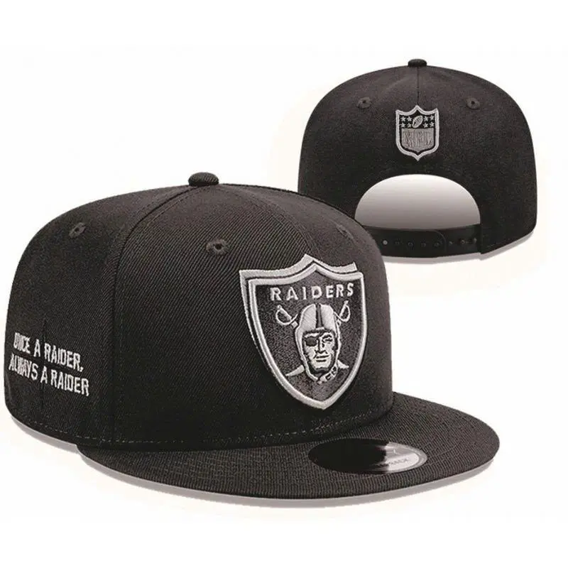 Las Vegas Raiders Black and White 9FIFTY Snapback – Flat Brim Snapback Baseball Hat Streetwear Hip Hop Unisex Premium