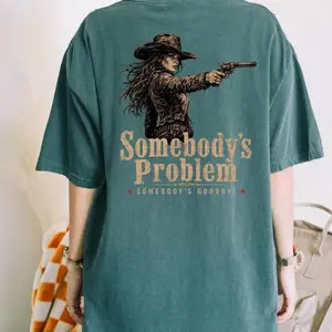 Somebody's Problem Vintage 90s Country Tee – Comfort Colors Retro Country Concert Graphic T-Shirt, Western Music Festival Gift