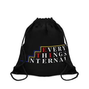 Everythings Internal Drawstring Bag - Stylish Black Gym Tote for Everyday Use