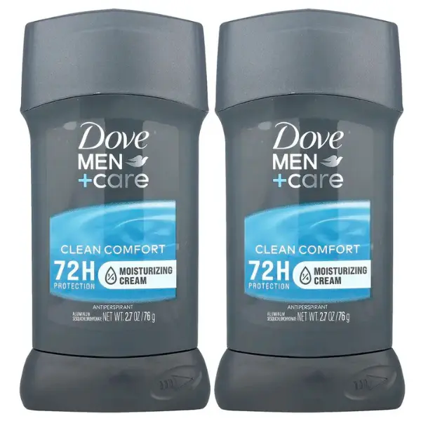 Dove Men+Care, Antiperspirant Deodorant, Clean Comfort , 2 Pack, 2.7 oz (76 g) Each