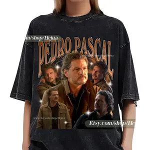 Pedro Pascal Shirt, The Last of Us Graphic Tee, Joel Miller Movie T-Shirt, Unisex Vintage Fan Gift Top, Gift for Men, Gift for Women, Crew Neck T-shirt, Trending T-shirt