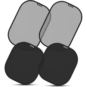 Roberly 4 Pack Car Window Shade for Baby, Side Window Sun Shade Sun Protection from UV and Sun Glare, 21" x 14" Transparent Side Shade and 17" x 15" Semi-Transparent Window Covers Car Accessories