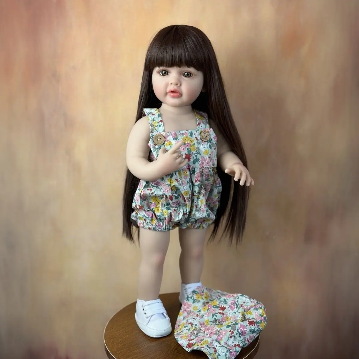 GUESSBELLY 55cm 22inch Full Vinyl Body Reborn Baby Girl Doll Toy Lifelike Long Hair Princess Toddler Art Bebe Birthday Gifts for 3+ Children