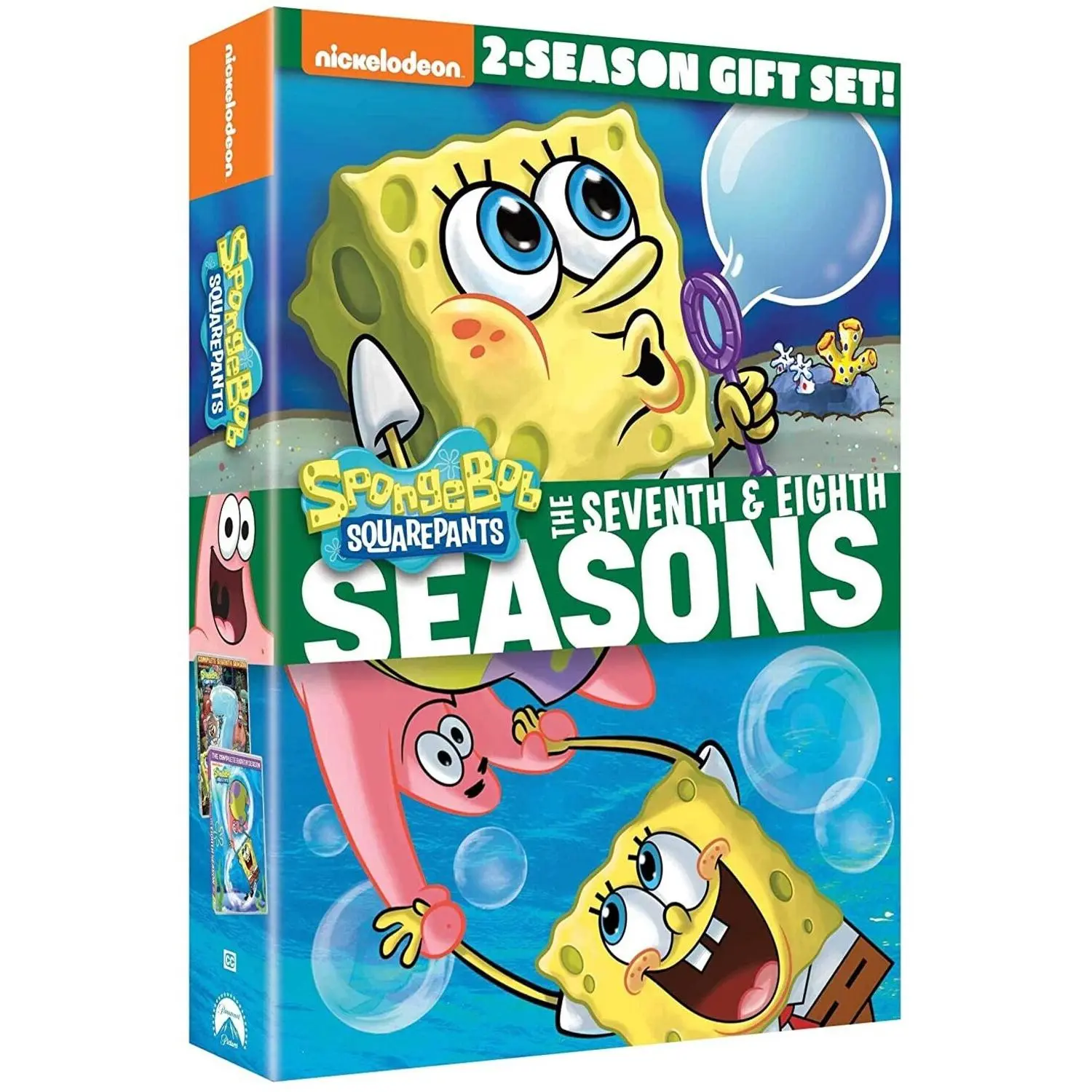 SpongeBob SquarePants: 7th-8th Seasons Funny Animation Series 2-Season Gift Set [DVD Boxed Set], 2022 Release, Full Frame, Dolby, English, No Age Restriction, Paramount Family Entertainment