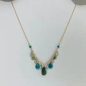 {Dana Kellin} Necklace :: Gold Fill :: Forest Mix Cluster