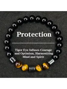 Couple bracelet obsidian tricolor tiger's eye magnet bracelet men's versatile casual oriental bracelet