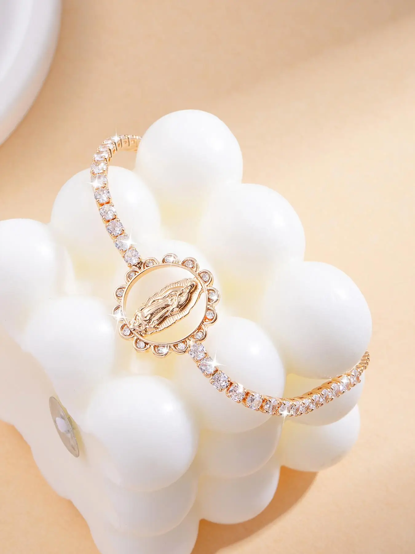 Fashion Elegant Rhinestone Decorated Adjustable Link Bracelet, Fashion Party Jewelry for Women & Men, Daily Clothing Decor, Trendy All-match & Exquisi