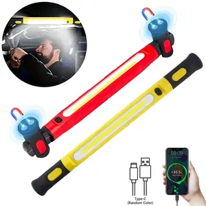 Rechargeable LED Work Light Strip with Magnetic Base | 360° Rotatable Waterproof High Lumen, Portable Cordless Flashlight for Inspection, Workshop, and Emergency Durable Structure, USB Powered, Ideal Gift for Men/Husbands