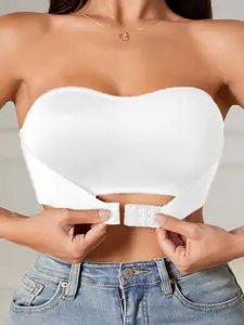 Women's Wireless Push-Up Bra Set, Front Buckle Design, Comfortable Support, Perfect Fit for Daily Wear, Casual Style, All Seasons