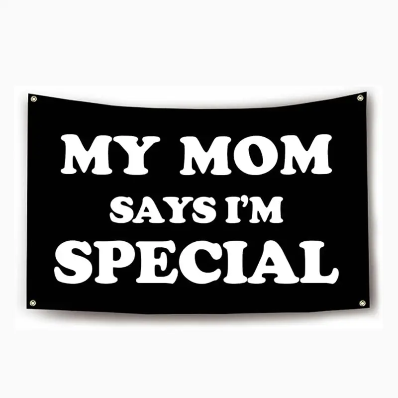 My Mom Says I'm Special flag, Banner, Funny Wall Hanging Durable Decorative Tapestry, Wall Tapestries, Wall Decor for Home Living Room Bedroom, Home Decor