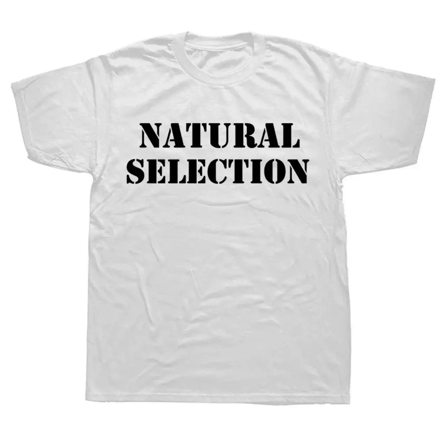 Evolution Graphic T Shirts for Men Natural Selection Casual Streetwear Harajuku Style Loose Tops