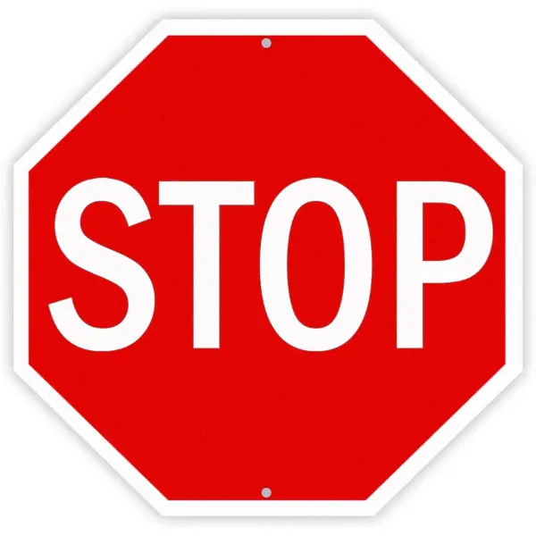 12 x 12 Inches Octagonal Stop Sign, High Strength Aluminum Reflective Panel, Waterproof & UV Resistant Metal Traffic Sign stop  sign Decor Light