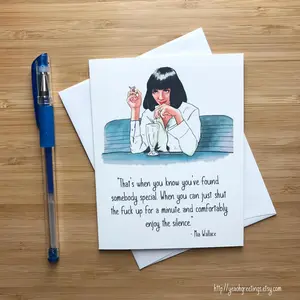 Cute Mia Love Card, Romantic Valentine Card for Him, Movie Buff, Thinking of you Card, Miss You Card, Love Card Him, Happy Anniversary Card