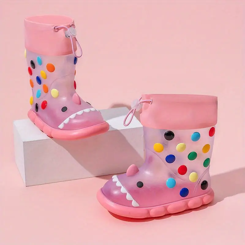 Drawstring Rain Boots Baby Shark Children's Rain Shoes Girls Non-Slip Outdoor Waterproof Boys Girls Rubber Shoes Ankle Deck XtraTuf Boys'
