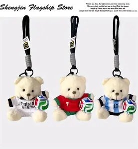 New 2026 Football Jersey-Themed Bear Keychain - A Customizable, Dress-Up Bear Charm; Perfect as a Couple's Gift, Souvenir, or Bag Accessory, and an Ideal Present for Football Fans.