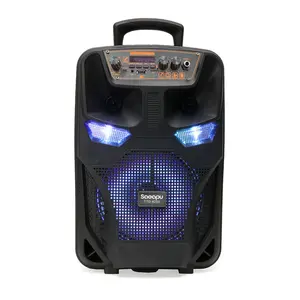 Bluetooth-Compatible Speaker Wireless Portable Speaker with Remote Control & Microphone Subwoofer Stereo Loud Speaker Support FM Radio Stereo Sound System Speaker for Outdoor Home Party Travel