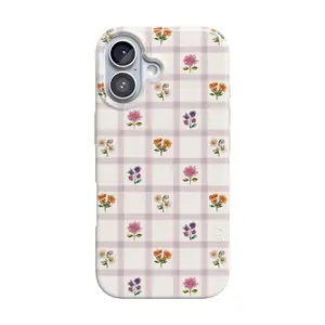 Casely iPhone 17 Case | Meadow Check | Floral Gingham | Compatible with MagSafe | Classic Ultra Thin Design