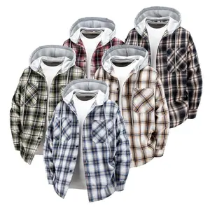 2025 New Plaid Hooded Shirt Unisex Casual Loose Trendy Brand Versatile Shirt Top JacketGift