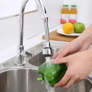 Silver Faucet Sprayer Extension, Faucet Extension Tube, 360 Degree Rotation Faucet Extender, Sink Tap Extension Tube, Water Saving for Sink Tap Kitchen Bathroom Accessories，Faucet Parts