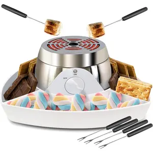 Tabletop Indoor Flameless Electric Smores Maker Kit Ideal for Movie Night Housewarming and Christmas Gifts 120V