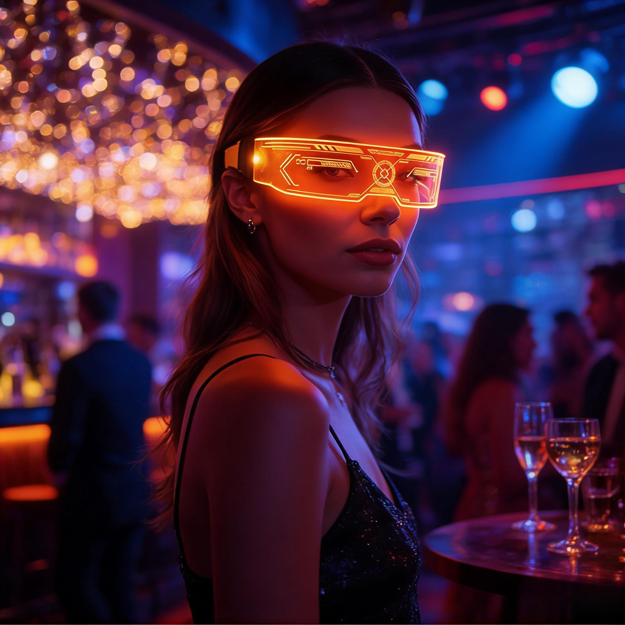 7-color double-sided controllable LED luminous glasses, cool luminous goggles, fashionable and futuristic luminous glasses suitable for electronic music, Halloween, music festivals, and sci-fi cosplay