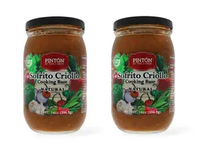 PINTÓN Sofrito Criollo Cooking Base (PACKS) - Authentic Natural Blend with Spicy Lime Garlic & Traditional Caribbean Flavors for Guisos Sopas Arroces