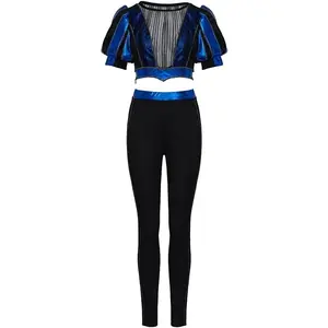 Six the Musical Catherine Parr Cosplay Costume Women's Crop Top and Pants Suit Music Festival Performance Outfit