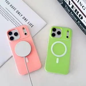 New Jelly Color 2-in-1 Magnetic Phone Case for iPhone 17 Pro Max, 17, 17E Air, 16 Pro Max, 16E, 15 Pro, 14 Plus, 13 Series & Samsung S26 Plus, S26 Ultra,  S26 FE,S25, S24, S23, S22 Series.Shockproof, supports wireless charging, unisex creative design.