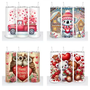 Newest Valentine's Day Choice - 20oz Tumbler Reusable Plastic Straw Plastic Lid - 1 tumbler -