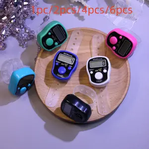 Tally Clicker Finger Counter, Resettable Digital Display, Ideal for Knitting, People Counting, Scoring, Inventory, Crochet, 1pc/6pcs