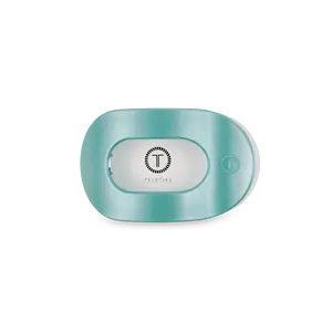 TELETIES - Totally Turquoise - Medium - Flat Round Hair Claw Clip - Strong Grip - Nearly Unbreakable