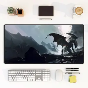Fourth Wing Dragon Art Desk Mat, Violet Sorrengail Tairn Dragon deskmat XL gaming Art pad bookish gift iron flame mouse pad Basgiath deskpad