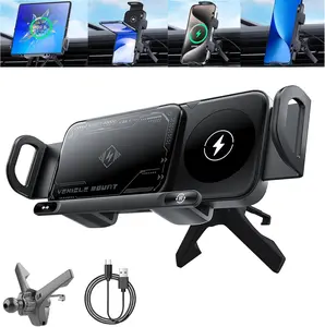 Wireless Car Charger, Auto Clamp Car Charger, Phone Charging Phone Holder Car Gadgets for Smartphone Mount, Car Accessory Items, Multifunctional Charger, suitable for 6-7.2-inch mobile phones,Under 18cm Tablets,Valentine's Day great gift