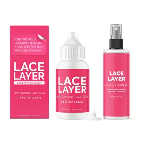 Lace Layer Wig Glue & Remover Bundle – Extra Hold Lace Adhesive 38ml and Adhesive Remover 118ml for Flawless Installs