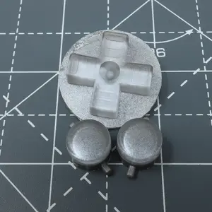 NES Custom Buttons Metallic Silver