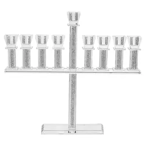 Copa Judaica Crystal Menorah Traditional with Stones