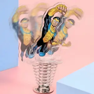 Invincible Wobble Meme Cartoon Stand, Trendy Spring Desktop Decor, Anime Fan Gift, Unique Desk Accessory, Perfect for Anime Lovers