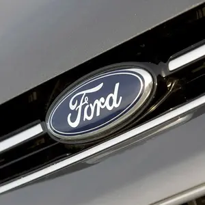 Car 3D Stereo Logo Decal Sticker, Front Rear Decoration Emblem, Engine Hood Trunk Badge, Metal Texture, Vehicle Decoration, Upgrade Accessories for Ford Transit Ecosport ESCORT Fiesta Focus Ranger Mondeo Mustang, Car Stickers